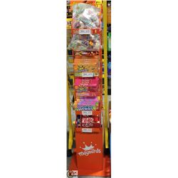 ORANGE MAYNARDS BRANDED 6 TIER DISPLAY SHELF.