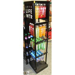 BLACK ARTO LIFE WTR 4 TIER BEVERAGE DISPLAY STAND.