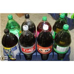 8- 2LTR BOTTLES OF ASSORTED POP: SPRITE/ BRISK/