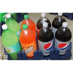 8- 2LTR BOTTLES OF ASSORTED POP: FRESCA,