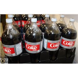 8- 2LTR BOTTLES OF DIET COKE POP.