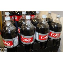 8- 2LTR BOTTLES OF DIET COKE POP.