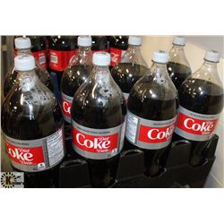 8- 2LTR BOTTLES OF DIET COKE POP.
