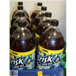 8- 2LTR BOTTLES OF LEMON BRISK ICED TEA.