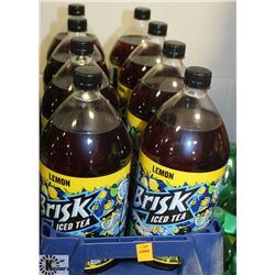 8- 2LTR BOTTLES OF LEMON BRISK ICED TEA.
