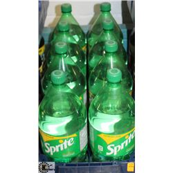 8- 2LTR BOTTLES OF SPRITE LEMON LIME POP.