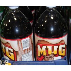 8- 2LTR BOTTLES OF MUG ROOTBEER POP.
