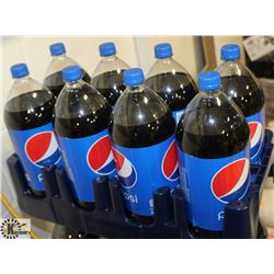 8- 2LTR BOTTLES OF ORIGINAL PEPSI COLA POP.