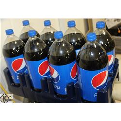 8- 2LTR BOTTLES OF ORIGINAL PEPSI COLA POP.