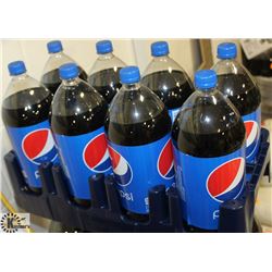 8- 2LTR BOTTLES OF ORIGINAL PEPSI COLA POP.