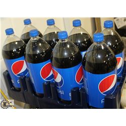 8- 2LTR BOTTLES OF ORIGINAL PEPSI COLA POP.