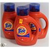 Image 1 : 3 TIDE 24 LOAD BOTTLES OF LAUNDRY DETERGENT.