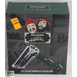 CHEECH & CHONGS UP IN SMOKE 6" GLASS BUBBLER