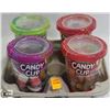 Image 1 : 4PK OF ASSORTED SMALL CANDY CUPS IN TRAY.