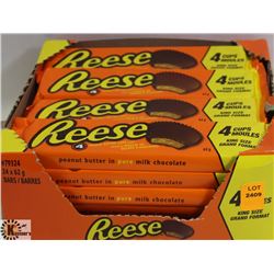 OPENED BOX OF 24 4PC REESE PEANUT BUTTER CUP