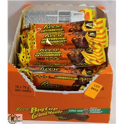 OPENED BOX OF REESE OUTRAGEOUS STUFFED W/ PIECES