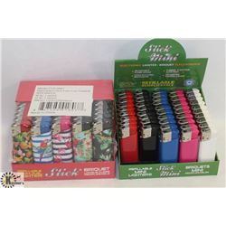 BAG OF 2 FLATS OF LIGHTERS. *2 MISSING*