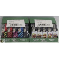 BAG OF 2 FLATS OF LIGHTERS.