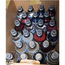 BOX OF 22 ASSORTED FLAVORS OF POWERADE BEVERAGES.