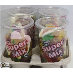 4PK OF HUER ASSORTED LARGE CANDY CUPS.