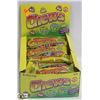 Image 1 : OPENED BOX OF ASSORTED CHEWS SOUR BUBBLE GUM.