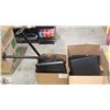 Image 1 : 2 BOXES OF MONITORS. 2 POLE MOUNTED/ 2 COUNTER TOP