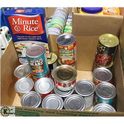 LARGE VARIETY BOX OF CANNED GOODS:CHEF BOYARDEE/