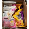 Image 1 : BOX OF PURINA KITTEN CHOW & MEOW MIX CAT DRY FOOD.