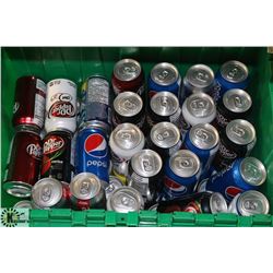 X-LARGE GREEN TOTE OF ASSORTED 355ML COKE & PEPSI