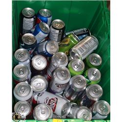 X-LARGE GREEN TOTE OF ASSORTED 355ML COKE & PEPSI