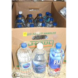 LARGE BOX FULL OF 1LTR AQUAFINA, FIJI & NESTLE