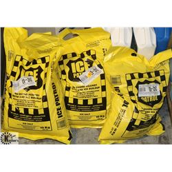 3- 22LB BAGS OF ICE PATROL SIDEWALK SALT.