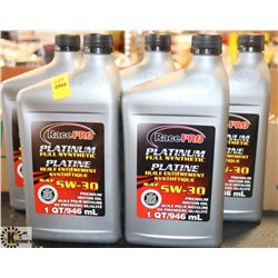 5- RACEPRO 1QT JUGS OF 5W-30 PLATINUM FULL