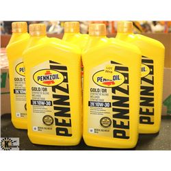 5- PENNZOIL GOLD 946ML JUGS OF 10W-30 SYNTHETIC