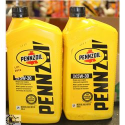 2- PENNZOIL 946ML JUGS OF 5W-30 MOTOR OIL.