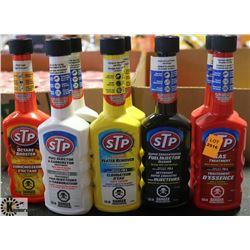 8- STP 155ML BOTTLES OF ASSORTED AUTOMOTIVE
