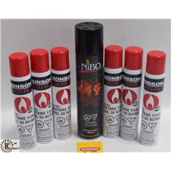LARGE BAG OF RONSON ULTRA BUTANE FUEL (6), NIBO