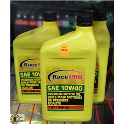 3- 1 QT JUG OF RACE PRO 10W-40 PREMIUM MOTOR OIL.