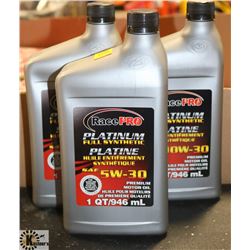 3- 1QT JUGS OF RACE PRO 10W-30 PLATIMUN FULL