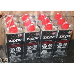 LARGE BAG OF 12- 133ML CANS OF ZIPPO LIGHTER FLUID