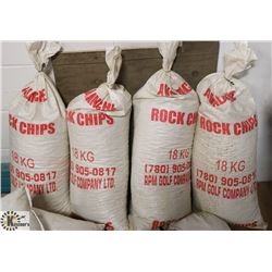 4- 18KG BAGS OF ROCK CHIPS.
