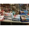 Image 11 : STORE LOT OF CHRISTMAS ITEMS (XMAS PAPER/LED MERRY & BRIGHT OUTDOOR MATS/STACKS OF XMAS