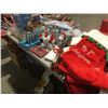 Image 17 : STORE LOT OF CHRISTMAS ITEMS (XMAS PAPER/LED MERRY & BRIGHT OUTDOOR MATS/STACKS OF XMAS