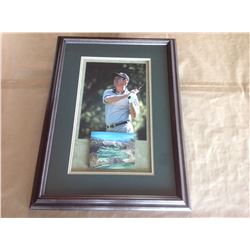 Wayne Gretskt Framed Autographed Golf Score Card