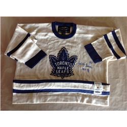 Autographed #1 Johnny Bower Toronto Maple Leaf Jersey