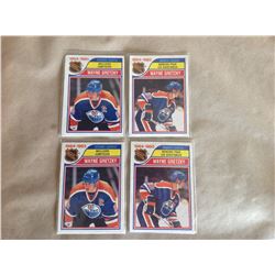 Lot of 4 O-Pee-Chee Hockey Cards * Wayne Gretzky