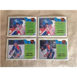 Lot of 4 O-Pee-Chee Hockey Cards * Wayne Gretzky