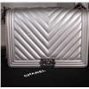 Image 1 : Chanel Jumbo le Boy Metallic Chevron Bag