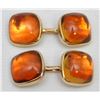 Image 2 : TIFFANY & CO. 14K AMBER CUFFLINKS