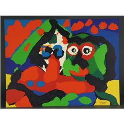 Karel Appel. Serigraph. Abstract Pig. A.P. Signed.